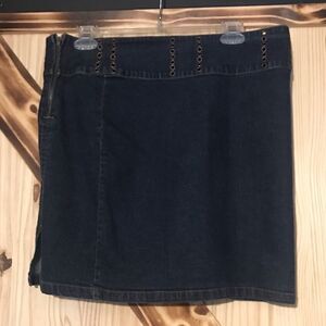 Star Wear Stretchy Denim Skirt Blue 11